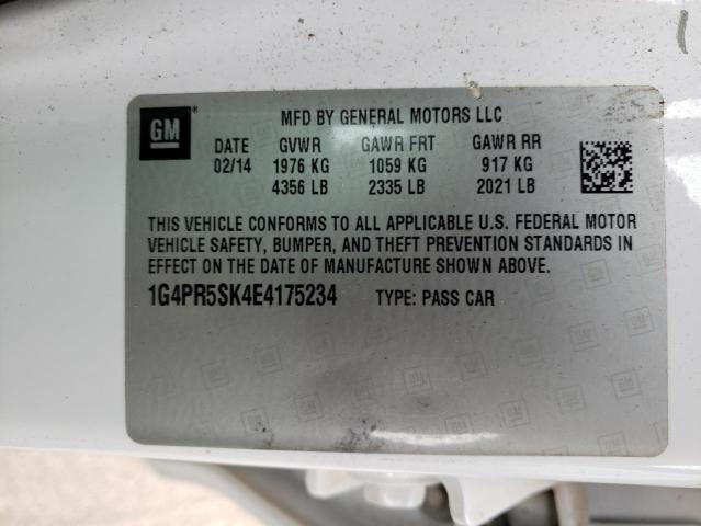 Photo 10 from auction – 2014 BUICK VERANO CON with VIN 1G4PR5SK4E4175234