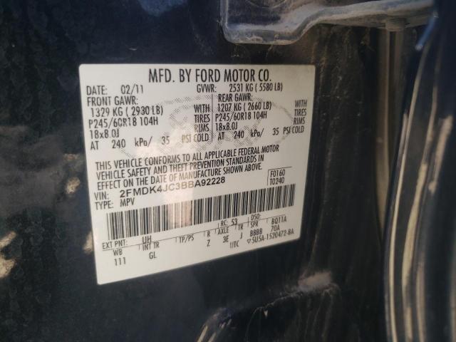 Photo 10 from auction – 2011 FORD EDGE SEL with VIN 2FMDK4JC3BBA92228