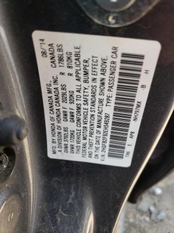 Photo 10 from auction – 2014 HONDA CIVIC EXL with VIN 2HGFB2F92EH549287