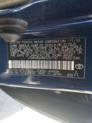 Photo 10 from auction – 2011 TOYOTA PRIUS with VIN JTDKN3DU8B0250730