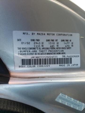 Photo 10 from auction – 2002 MAZDA MX-5 MIATA with VIN JM1NB353120226555