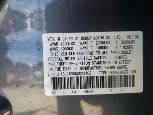 Photo 10 from auction – 2005 ACURA TSX with VIN JH4CL96985C023402