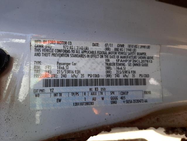 Photo 10 from auction – 2012 FORD FOCUS SE with VIN 1FAHP3F29CL207813