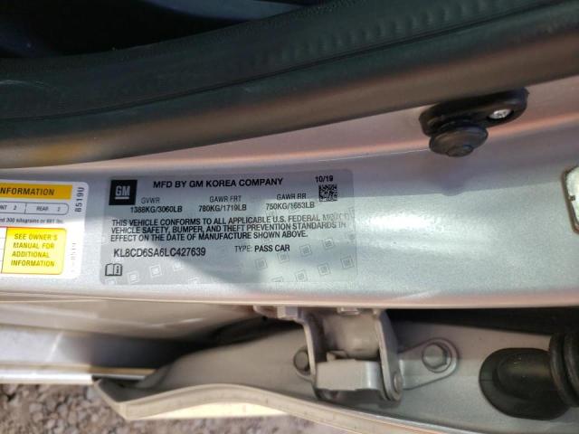 Photo 10 from auction – 2020 CHEVROLET SPARK 1LT with VIN KL8CD6SA6LC427639