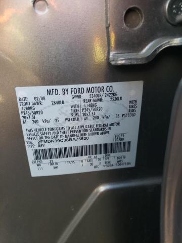 Photo 10 from auction – 2008 FORD EDGE LIMIT with VIN 2FMDK39C38BA75520