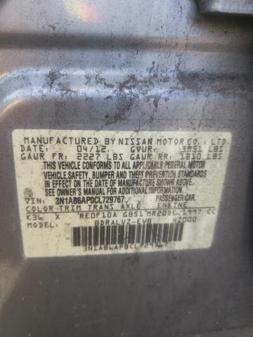 Photo 10 from auction – 2012 NISSAN SENTRA 2.0 with VIN 3N1AB6AP0CL729767