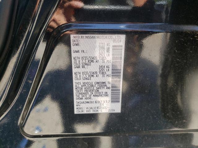 Photo 10 from auction – 2014 NISSAN PATHFINDER with VIN 5N1AR2MN3EC697337