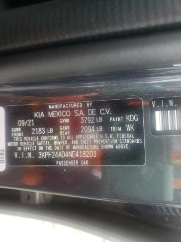 Photo 10 from auction – 2022 KIA FORTE FE with VIN 3KPF24AD4NE418203