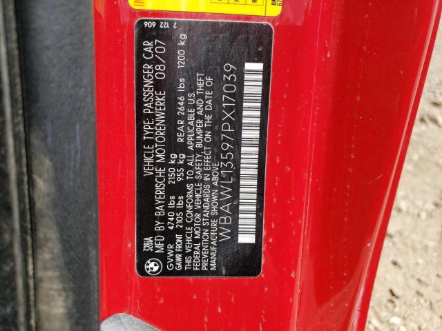 Photo 10 from auction – 2007 BMW 328 I with VIN WBAWL13597PX17039