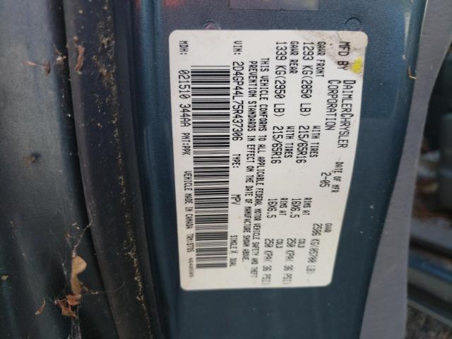Photo 10 from auction – 2005 DODGE GRAND CARA with VIN 2D4GP44L75R437306