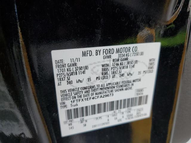 Photo 10 from auction – 2012 FORD F150 SUPER with VIN 1FTFX1EF4CFA29673