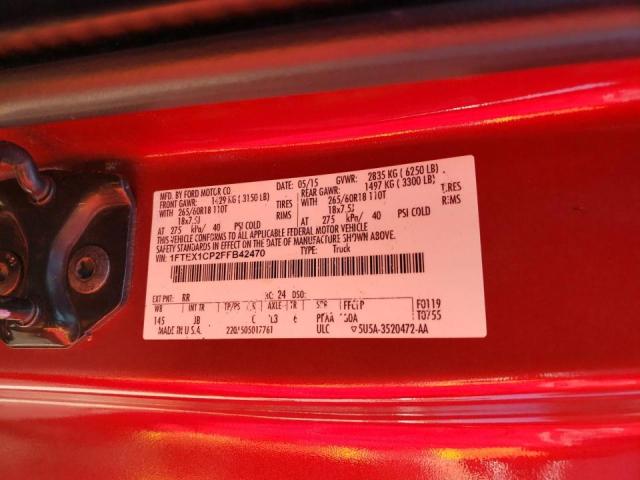 Photo 10 from auction – 2015 FORD F150 SUPER with VIN 1FTEX1CP2FFB42470