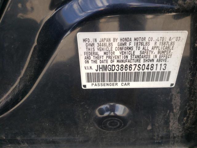 Photo 10 from auction – 2007 HONDA FIT S with VIN JHMGD38667S048113