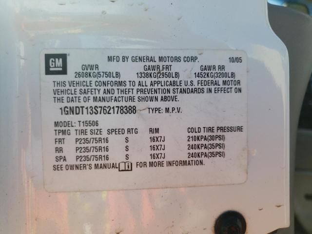 Photo 10 from auction – 2006 CHEVROLET TRAILBLAZE with VIN 1GNDT13S762178388