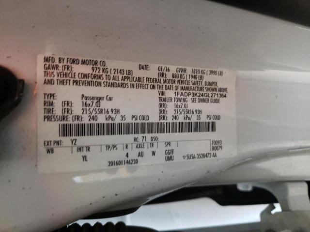 Photo 10 from auction – 2016 FORD FOCUS SE with VIN 1FADP3K24GL271364
