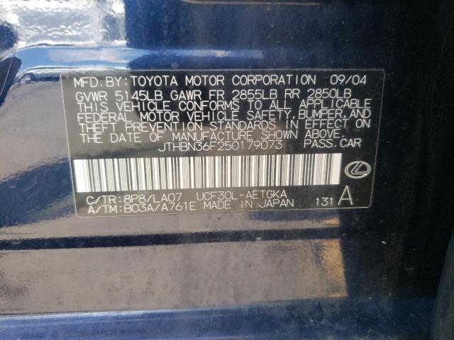 Photo 10 from auction – 2005 LEXUS LS 430 with VIN JTHBN36F250179073