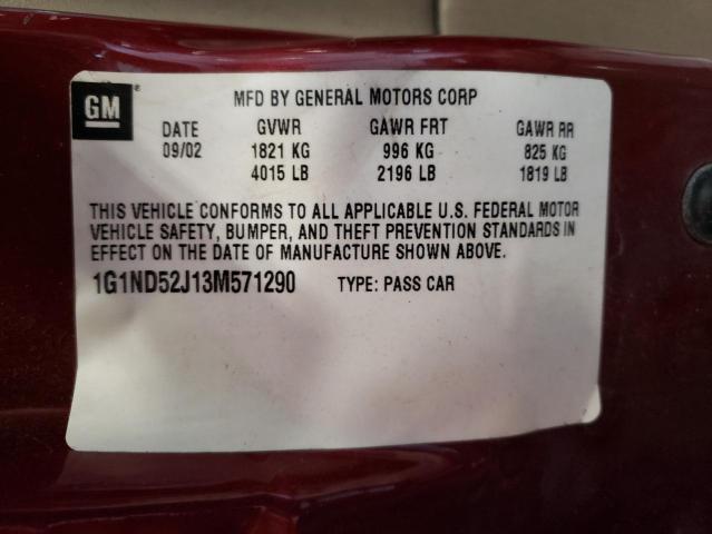 Photo 10 from auction – 2003 CHEVROLET MALIBU with VIN 1G1ND52J13M571290
