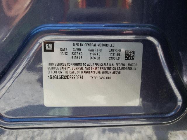 Photo 10 from auction – 2013 BUICK LACROSSE with VIN 1G4GL5E32DF220874
