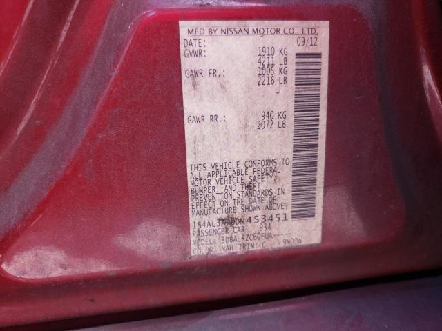 Photo 10 from auction – 2013 NISSAN ALTIMA 2.5 with VIN 1N4AL3AP6DN453451