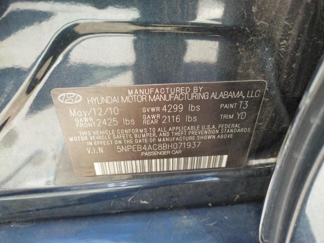Photo 10 from auction – 2011 HYUNDAI SONATA GLS with VIN 5NPEB4AC8BH071937