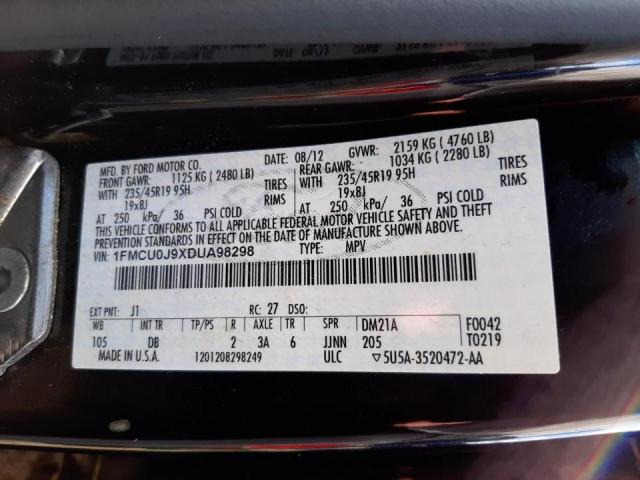 Photo 10 from auction – 2013 FORD ESCAPE TIT with VIN 1FMCU0J9XDUA98298