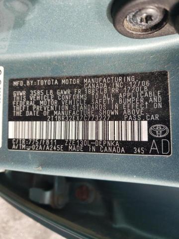 Photo 10 from auction – 2007 TOYOTA COROLLA CE with VIN 2T1BR32EX7C773227