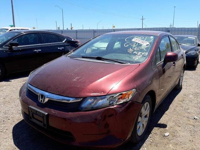 Photo 2 from auction – 2012 HONDA CIVIC LX with VIN 2HGFB2F51CH582680