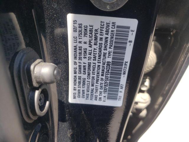 Photo 10 from auction – 2015 HONDA CIVIC LX with VIN 19XFB2F5XFE043389