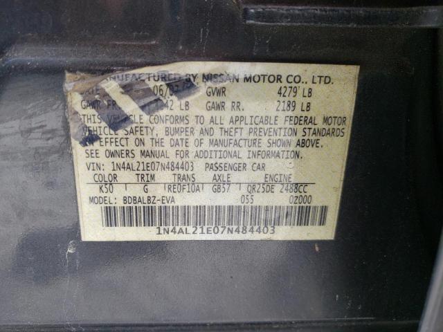 Photo 10 from auction – 2007 NISSAN ALTIMA 2.5 with VIN 1N4AL21E07N484403