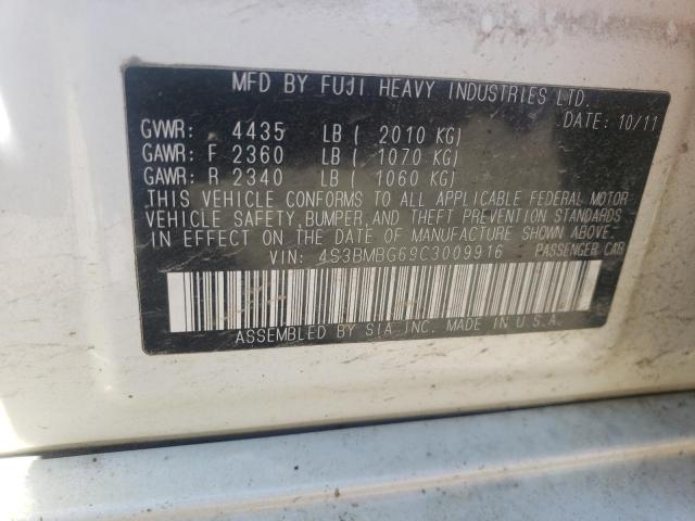 Photo 10 from auction – 2012 SUBARU LEGACY 2.5 with VIN 4S3BMBG69C3009916