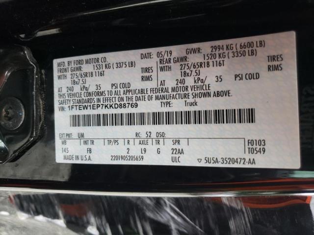 Photo 10 from auction – 2019 FORD F150 SUPER with VIN 1FTEW1EP7KKD88769