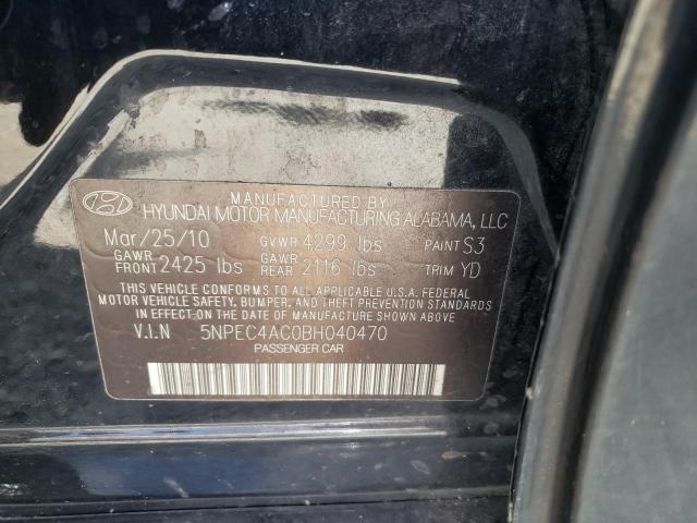 Photo 10 from auction – 2011 HYUNDAI SONATA SE with VIN 5NPEC4AC0BH040470