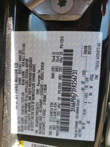 Photo 10 from auction – 2015 FORD FUSION S with VIN 3FA6P0G72FR256731