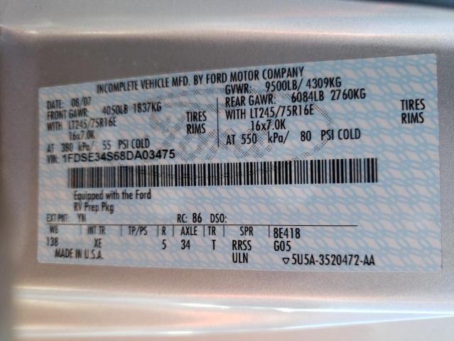 Photo 10 from auction – 2008 FORD ECONOLINE with VIN 1FDSE34S68DA03475