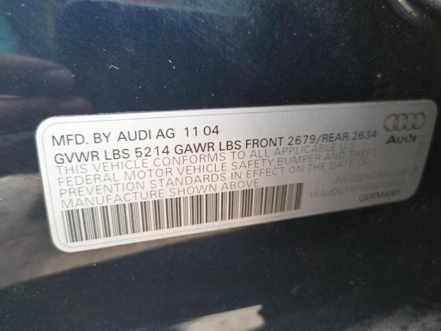 Photo 10 from auction – 2005 AUDI A6 3.2 QUA with VIN WAUDG74FX5N073663