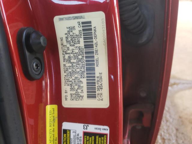 Photo 10 from auction – 2012 TOYOTA COROLLA BA with VIN 5YFBU4EE3CP038521