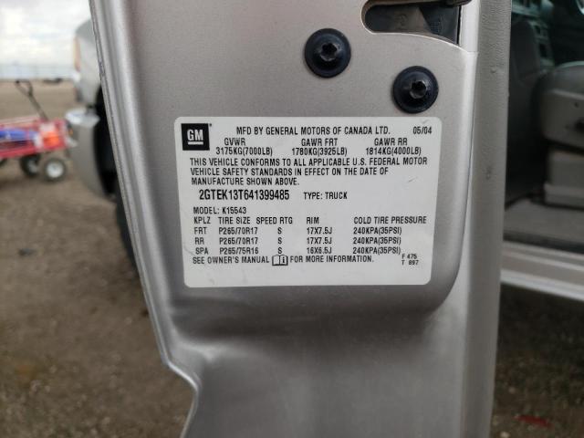 Photo 10 from auction – 2004 GMC NEW SIERRA with VIN 2GTEK13T641399485