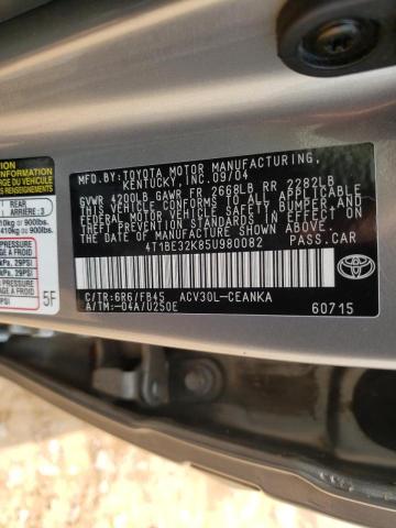 Photo 10 from auction – 2005 TOYOTA CAMRY LE with VIN 4T1BE32K85U980082