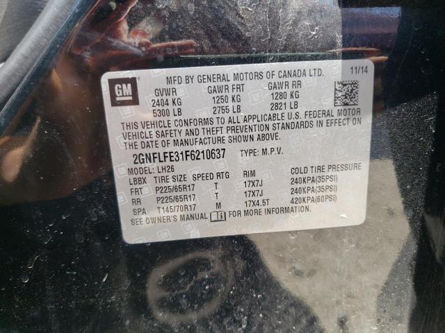 Photo 10 from auction – 2015 CHEVROLET EQUINOX LT with VIN 2GNFLFE31F6210637