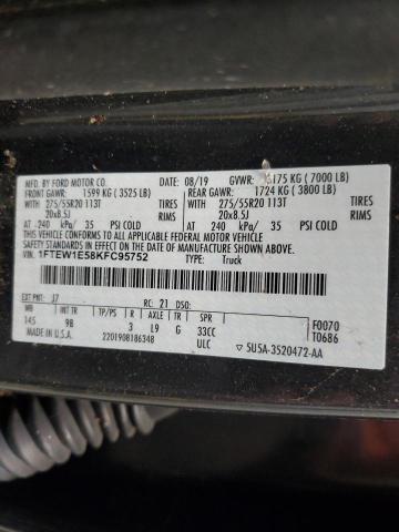 Photo 10 from auction – 2019 FORD F150 SUPER with VIN 1FTEW1E58KFC95752