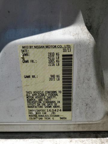Photo 10 from auction – 2014 NISSAN ALTIMA S with VIN 1N4AL3AP3EC163424