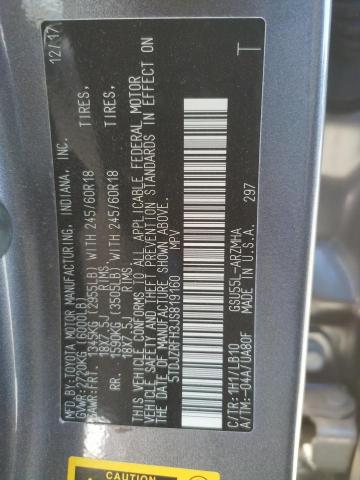 Photo 10 from auction – 2018 TOYOTA HIGHLANDER with VIN 5TDJZRFH3JS819160