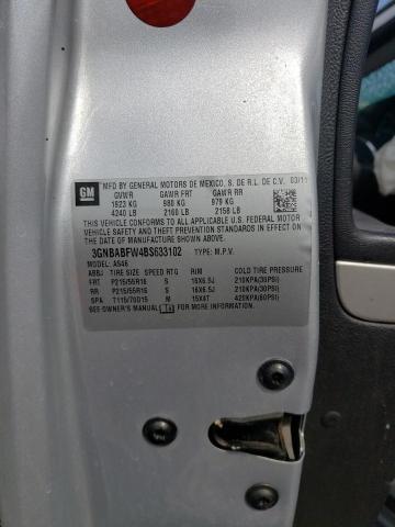 Photo 10 from auction – 2011 CHEVROLET HHR LT with VIN 3GNBABFW4BS633102