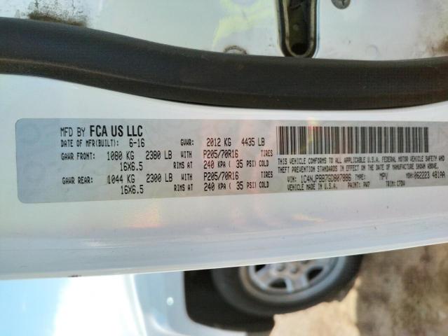 Photo 10 from auction – 2016 JEEP PATRIOT SP with VIN 1C4NJPBB7GD807886