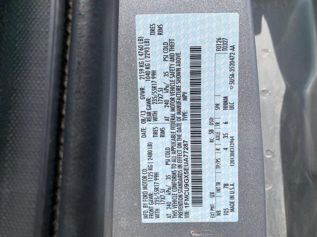 Photo 10 from auction – 2014 FORD ESCAPE SE with VIN 1FMCU9GX5EUA77287