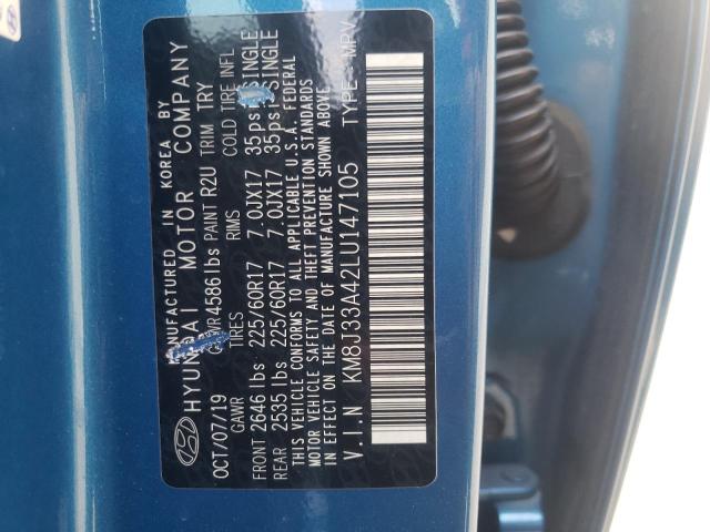 Photo 10 from auction – 2020 HYUNDAI TUCSON LIM with VIN KM8J33A42LU147105