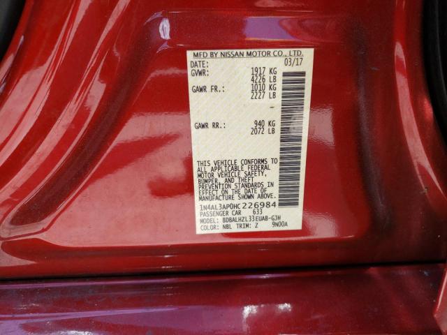 Photo 10 from auction – 2017 NISSAN ALTIMA 2.5 with VIN 1N4AL3AP0HC226984