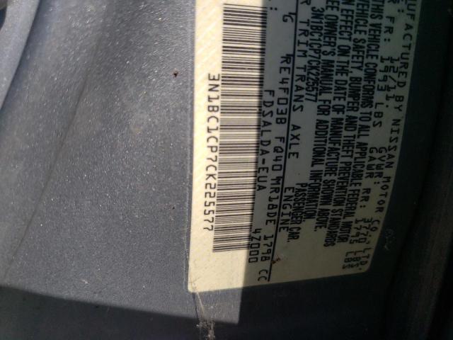Photo 10 from auction – 2012 NISSAN VERSA S with VIN 3N1BC1CP7CK225577