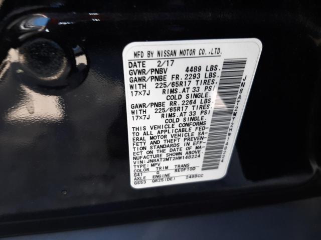 Photo 10 from auction – 2017 NISSAN ROGUE S with VIN JN8AT2MT2HW148224