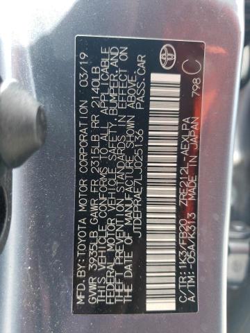 Photo 10 from auction – 2020 TOYOTA COROLLA LE with VIN JTDEPRAE7LJ025136